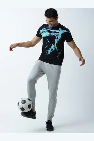 Huetrap Men Black Printed Round Neck T-shirt