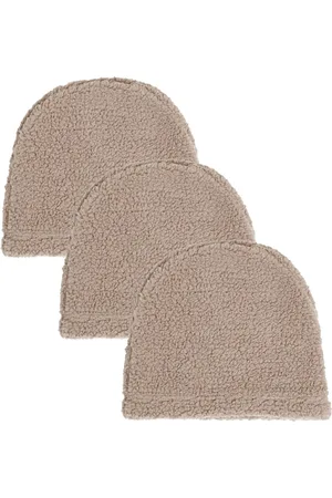 KLOTTHE Women Pack Of 3 Self Design Winter Woolen Beanie Caps