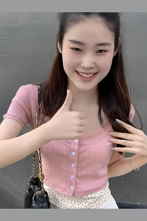 Stylecast Cotton Shirt Style Crop Top
