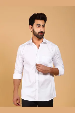 Blue Bird Classic Spread Collar Satin Shirt