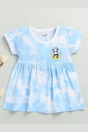 BUMZEE Girls Tie and Dye Dyed A-Line Dress