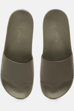 Tommy Hilfiger Men Solid Sliders With Minimal Striped & Brand Logo Print Detail