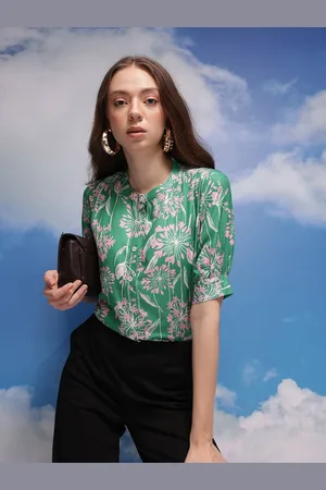 Corsica Floral Print Shirt Style Top