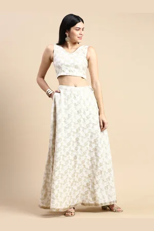 De Moza Embroidered V-Neck Saree Blouse