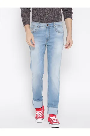 Pepe Jeans Men Blue Holborne Fit Low-Rise Clean Look Stretchable Jeans