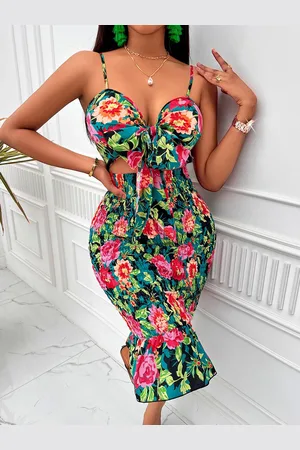 HERE&NOW Floral Print Bodycon Dress
