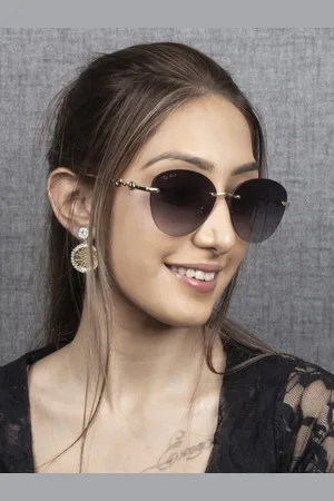 Ted Smith Unisex Grey UV Protected Round Sunglasses SHORSY_C1-Grey