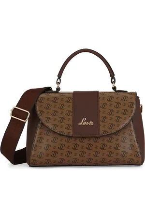 LAVIE Women Typography Printed Structured Leather Satchel Bag