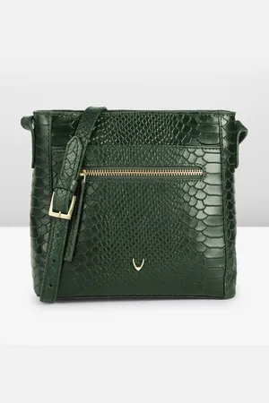 Hidesign Gaelle-Snake Animal Printed Textured Leather Sling Bag