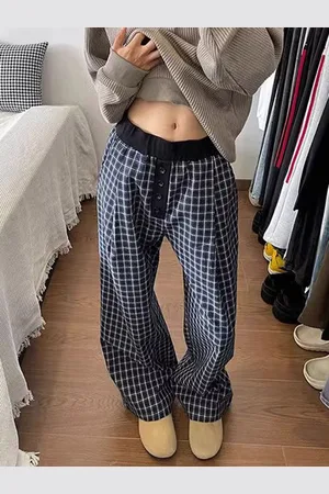 DressBerry Women Checked Chinos Trousers