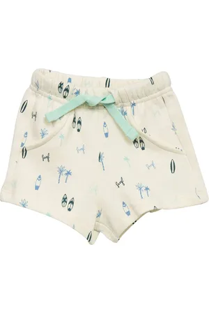 KIABI Boys Conversational Printed Cotton Shorts