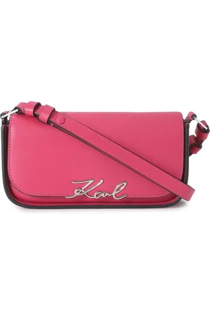 Karl Lagerfeld PU Bowling Sling Bag with Tasselled