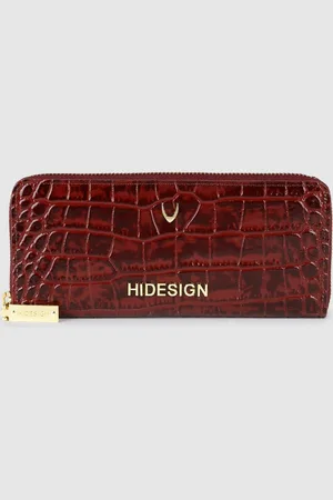 Hidesign Women Animal Textured Leather Zip Around Wallet