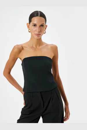 Koton Solid Strapless Tube Crop Top