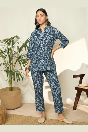 Bandia Floral Printed Tunic With Trousers Co-Ords