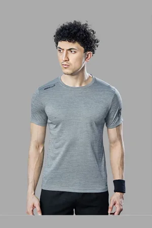 SPORT SUN Men V-Neck Dri-FIT Raw Edge T-shirt