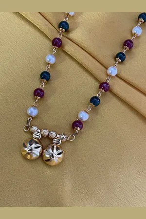 Digital Dress Room Gold-Plated Pearl Beaded Statement Necklace