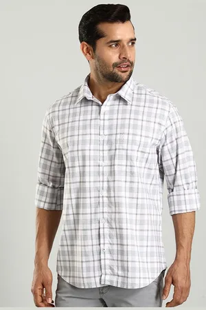 Indian Terrain Men Classic Slim Fit Opaque Checked Casual Shirt