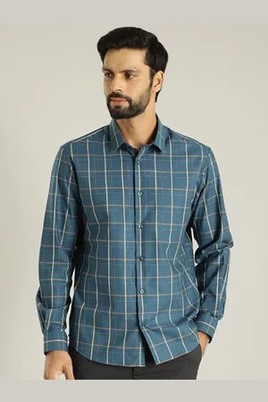 Indian Terrain Men Slim Fit Tartan Checks Opaque Checked Casual Shirt