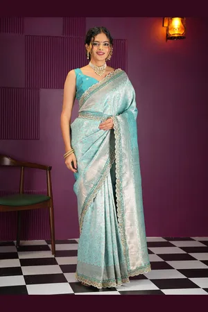 Mimosa Woven Design Zari Traditional Banarasi Saree