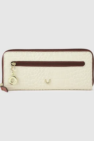 Hidesign Women Morocco Animal Textured Leather Zip Around Wallet