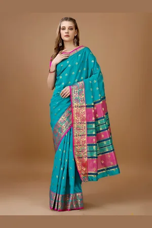 JustFashion Woven Design Zari Art Silk Banarasi Saree