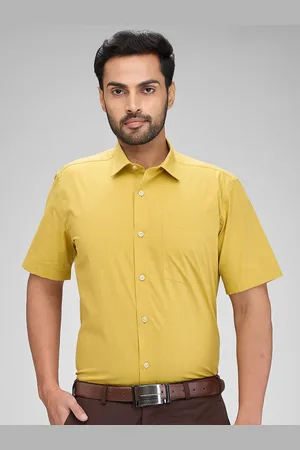 Park Avenue Men Solid Opaque Spread Collar Formal Shirt