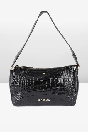 Hidesign Animal Textured Leather Structured Shoulder Bag