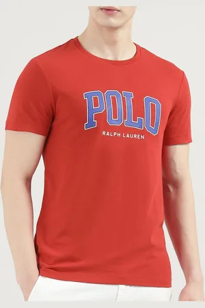 Ralph Lauren Men Typography Printed Round Neck Cotton T-shirt