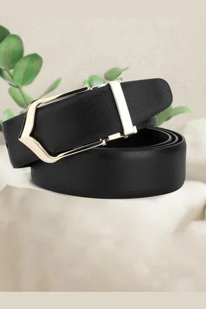 Winsome Deal Men Push Pin Closure Textured Formal Belt