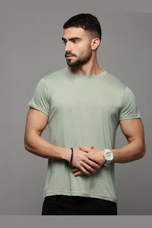 ETC Men Solid Round Neck Pure Cotton T-shirt