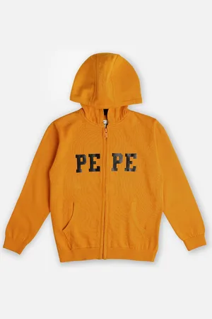 Pepe Jeans Boys Printed Hooded Pure Cotton Lightweight Sweaters