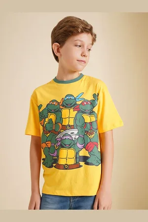 JACK & JONES Boys Graphic Printed Round Neck Cotton Oversized T-shirt