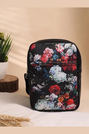DressBerry Floral Printed PU Structured Shoulder Bag