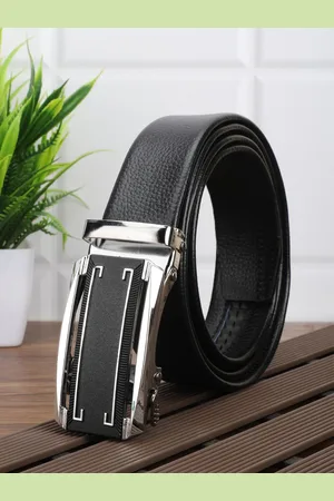 Winsome Deal Men Textured Slider Buckle Formal Belt