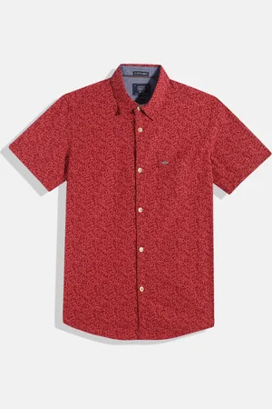 Indian Terrain Boys Straight Floral Printed Pure Cotton Casual Shirt