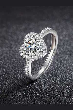 Myki Silver-Plated & CZ-Studded Adjustable Finger Ring