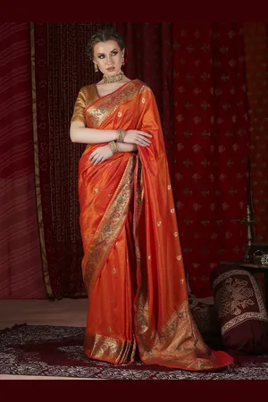 JustFashion Woven Design Paithani Saree