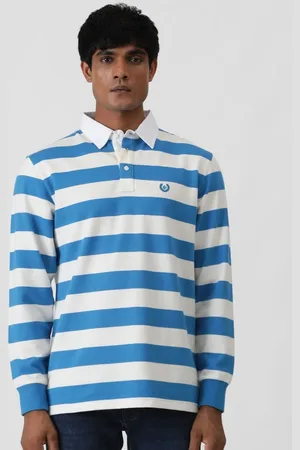 Greenfibre Men Striped Polo Collar Slim Fit T-shirt