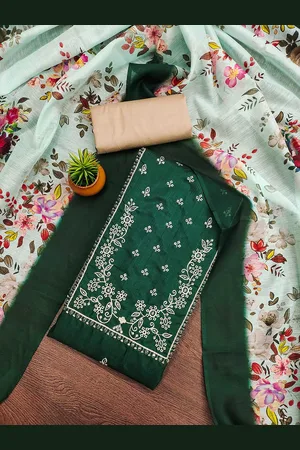 MANVAA Embellished Unstitched Dress Material