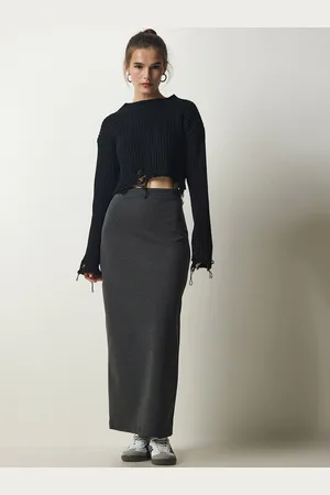 Happiness istanbul Straight A-Line Maxi Skirts