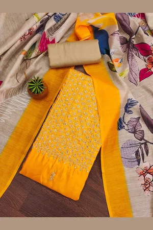 MANVAA Embellished Unstitched Dress Material
