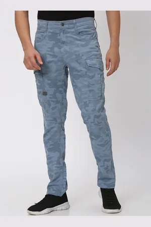 Mufti Men Camouflage Printed Mid Rise Cargos Trousers