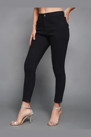 Miss Chase Women Skinny Fit High-Rise Heavy Fade Stretchable Jeans