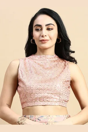 De Moza Woven-Design Saree Blouse