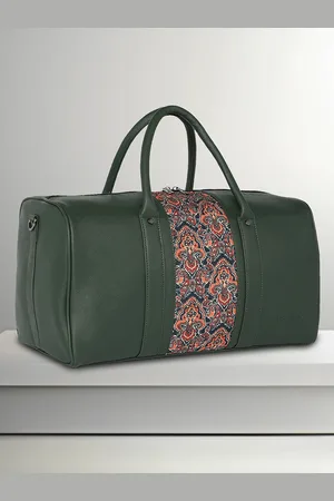 FUR JADEN Printed Vegan Leather Medium Casual Duffel Bag