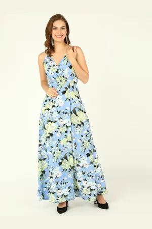 DODO & MOA Women Floral Printed Crepe Wrap Dress