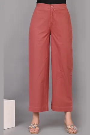 IQRAAR Women Mid Rise Cotton Trousers