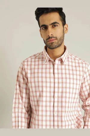 Indian Terrain Men Slim Fit Tartan Checks Opaque Checked Casual Shirt