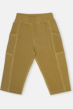 Chimprala Girls Beige Yoga Capris
